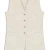 Slim-fit blazer with sleeveless styling Slim-fit blazer with sleeveless styling