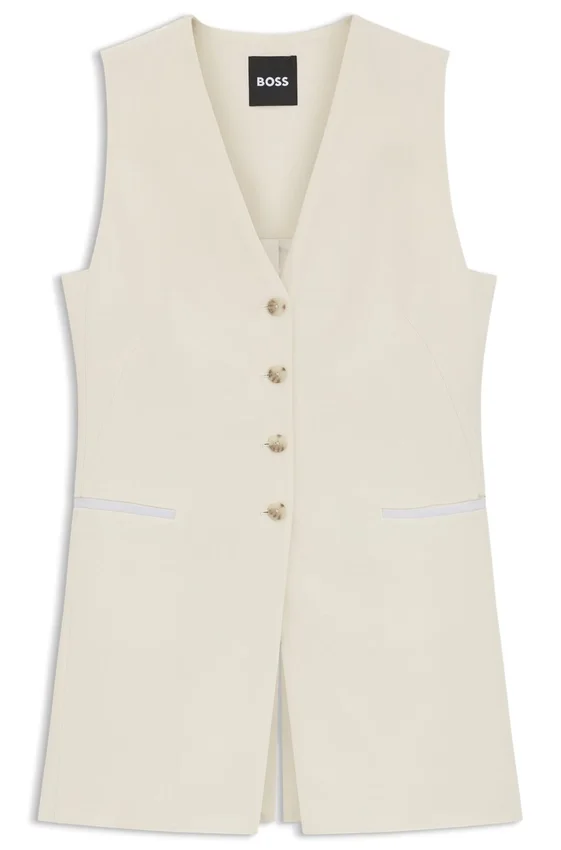 Slim-fit blazer with sleeveless styling Slim-fit blazer with sleeveless styling