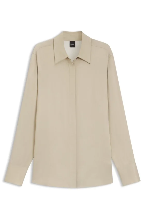 Slim-fit blouse in satin Slim-fit blouse in satin