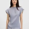 Slim-fit blouse with draped neckline Slim-fit blouse with draped neckline