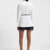 Slim-fit blouse with faux-leather belt Slim-fit blouse with faux-leather belt