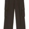 Slim-fit cargo trousers in herringbone fabric Slim-fit cargo trousers in herringbone fabric
