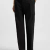 Slim-fit cargo trousers in mercerised cotton