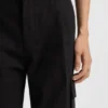 Slim-fit cargo trousers in mercerised cotton