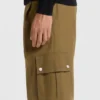Slim-fit cargo trousers in mercerised cotton