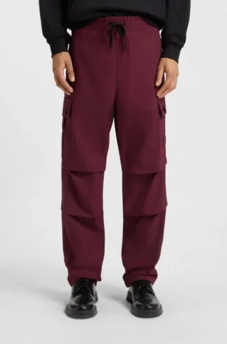Slim-fit cargo trousers in ripstop cotton