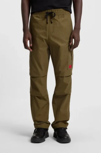 Slim-fit cargo trousers in ripstop cotton