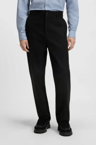 Slim-fit chinos in mercerised cotton twill