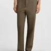 Slim-fit chinos in mercerised cotton twill