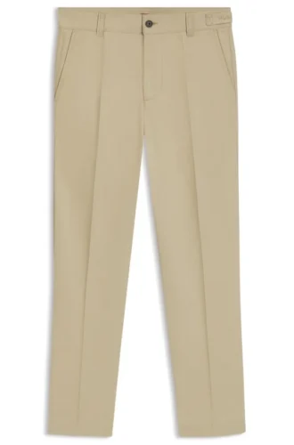 Slim-fit chinos in mercerised cotton twill