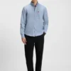 Slim-fit chinos in mercerised cotton twill