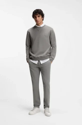 Slim-fit chinos in printed stretch-cotton twill