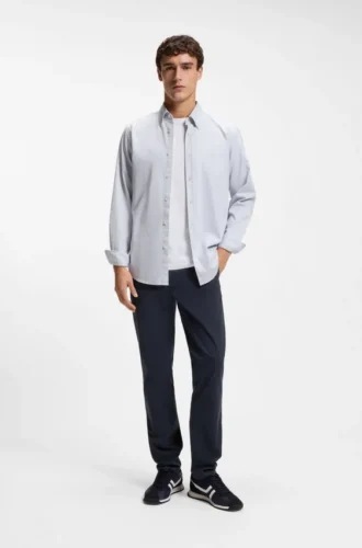 Slim-fit chinos in printed stretch-cotton twill