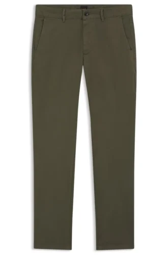 Slim-fit chinos in stretch-cotton satin