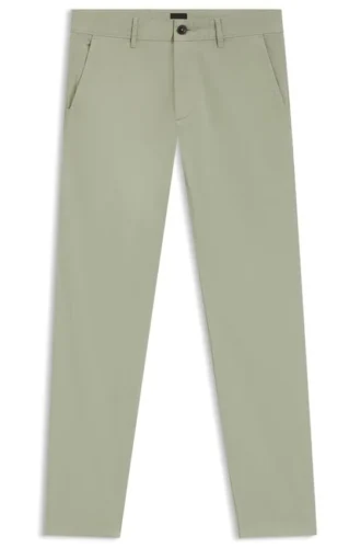 Slim-fit chinos in stretch-cotton satin