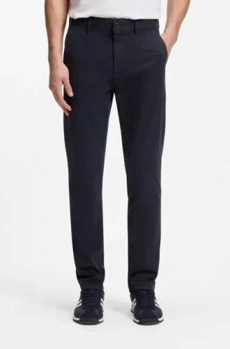 Slim-fit chinos in stretch-cotton satin