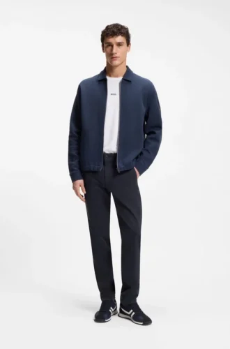 Slim-fit chinos in stretch-cotton satin