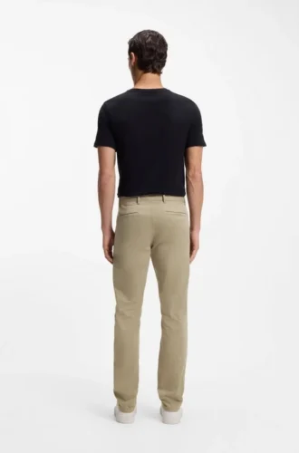 Slim-fit chinos in stretch-cotton satin