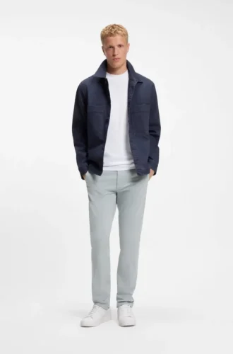 Slim-fit chinos in stretch-cotton satin