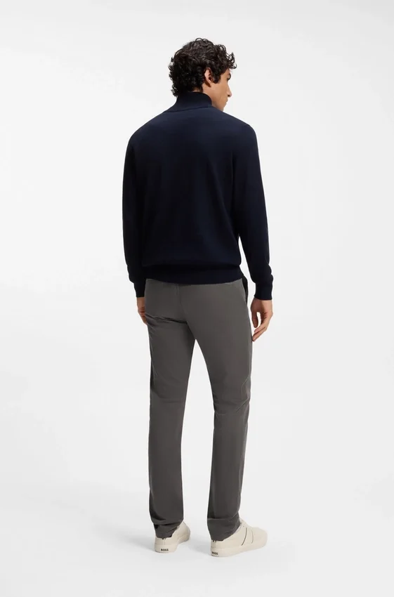 Slim-fit chinos in stretch-cotton satin Slim-fit chinos in stretch-cotton satin