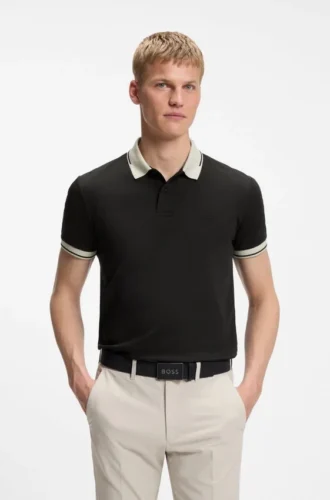 Slim-fit cotton polo shirt