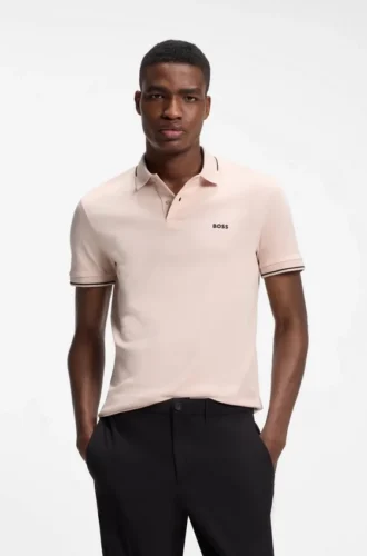 Slim-fit cotton polo shirt