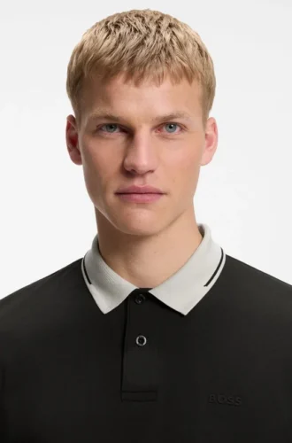 Slim-fit cotton polo shirt