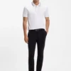 Slim-fit cotton polo shirt with striped collar