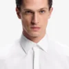 Slim-fit dress shirt in easy-iron stretch cotton Slim-fit dress shirt in easy-iron stretch cotton
