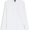 Slim-fit dress shirt in easy-iron stretch cotton Slim-fit dress shirt in easy-iron stretch cotton