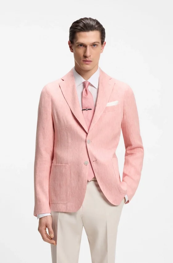 Slim-fit jacket in a linen blend Slim-fit jacket in a linen blend