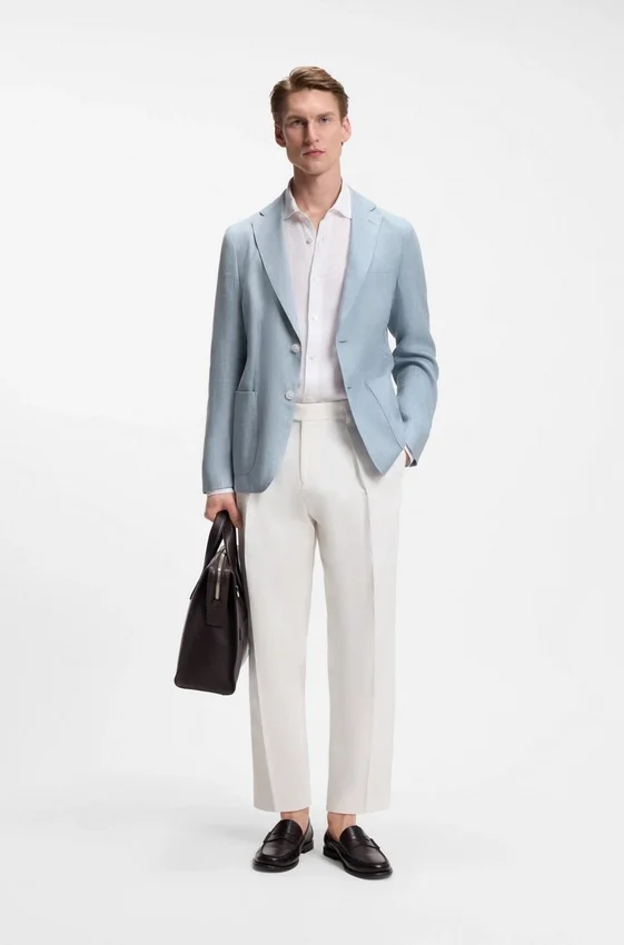 Slim-fit jacket in a linen blend Slim-fit jacket in a linen blend
