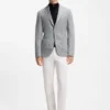 Slim-fit jacket in a patterned cotton blend Slim-fit jacket in a patterned cotton blend