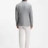 Slim-fit jacket in a patterned cotton blend Slim-fit jacket in a patterned cotton blend