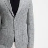 Slim-fit jacket in a patterned cotton blend Slim-fit jacket in a patterned cotton blend