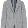 Slim-fit jacket in a patterned cotton blend Slim-fit jacket in a patterned cotton blend