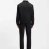 Slim-fit jacket in cotton-blend jersey