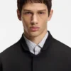 Slim-fit jacket in cotton-blend jersey