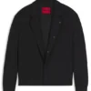 Slim-fit jacket in cotton-blend jersey