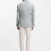 Slim-fit jacket in linen, silk and cotton