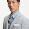 Slim-fit jacket in linen, silk and cotton