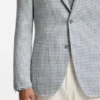 Slim-fit jacket in linen, silk and cotton