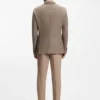 Slim-fit jacket in micro-patterned cotton