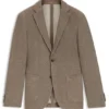 Slim-fit jacket in micro-patterned cotton