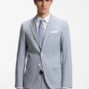 Slim-fit jacket in patterned chiffon