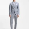 Slim-fit jacket in patterned chiffon