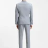 Slim-fit jacket in patterned chiffon