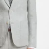 Slim-fit jacket in patterned linen Slim-fit jacket in patterned linen