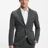 Slim-fit jacket in performance-stretch fabric