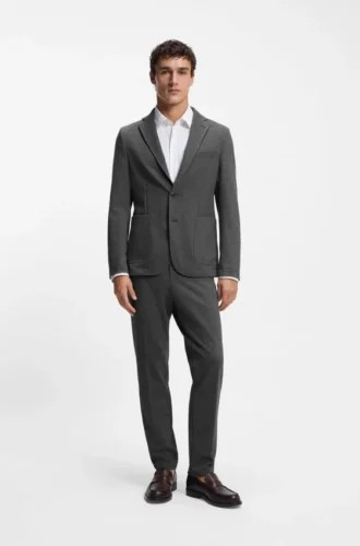 Slim-fit jacket in performance-stretch fabric